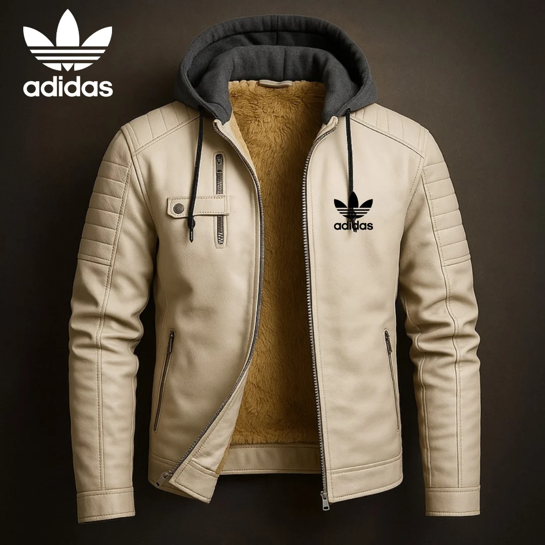 AD® Premium Leder Kapuzenjacke - Image 2