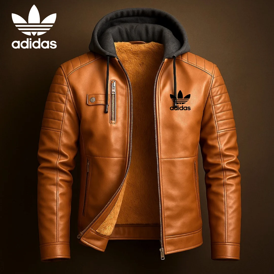 AD® Premium Leder Kapuzenjacke - Image 3