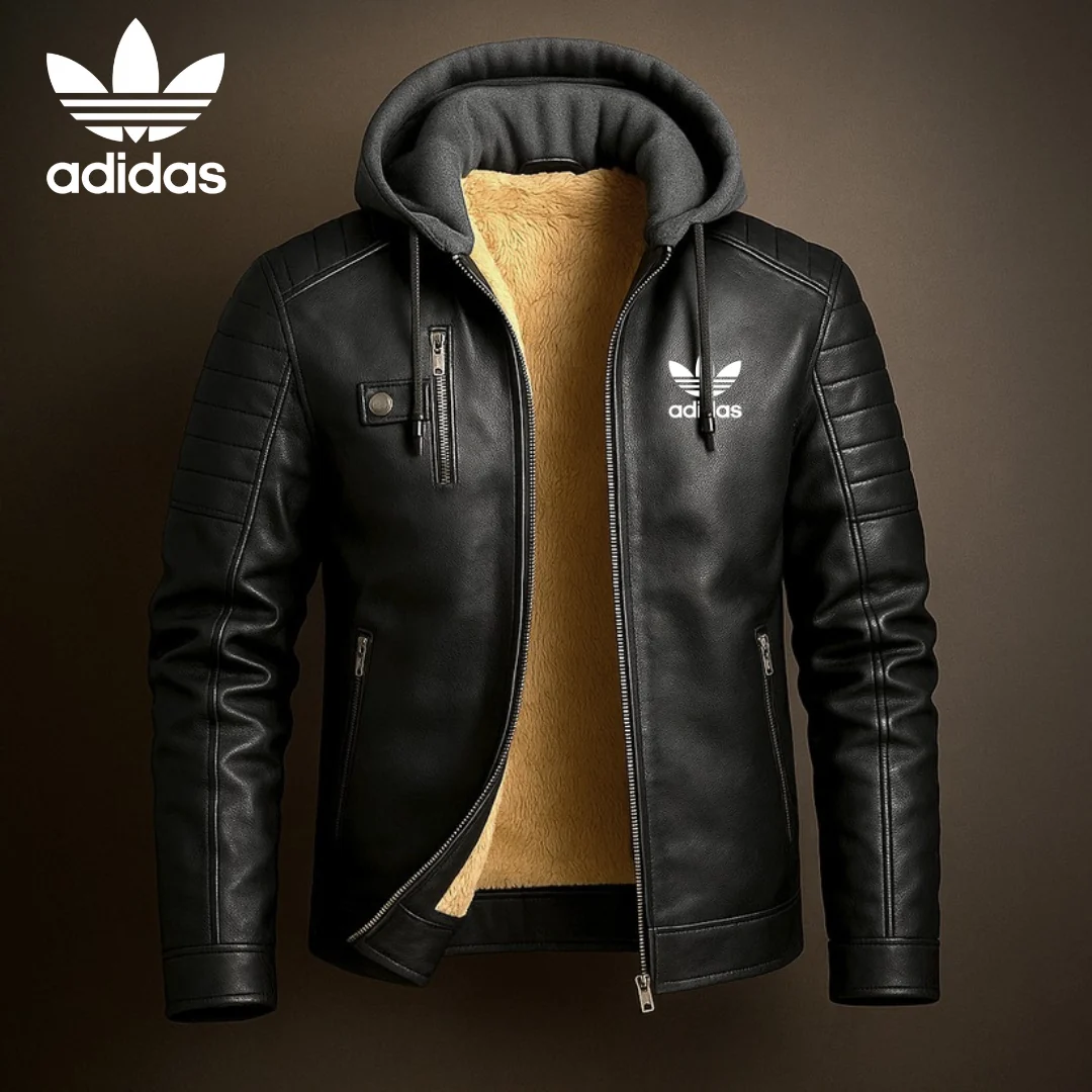 AD® Premium Leder Kapuzenjacke