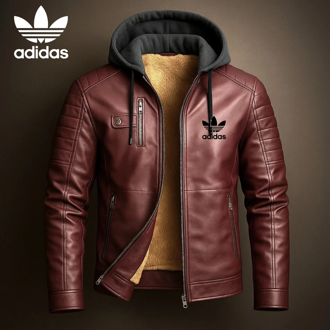 AD® Premium Leder Kapuzenjacke - Image 4